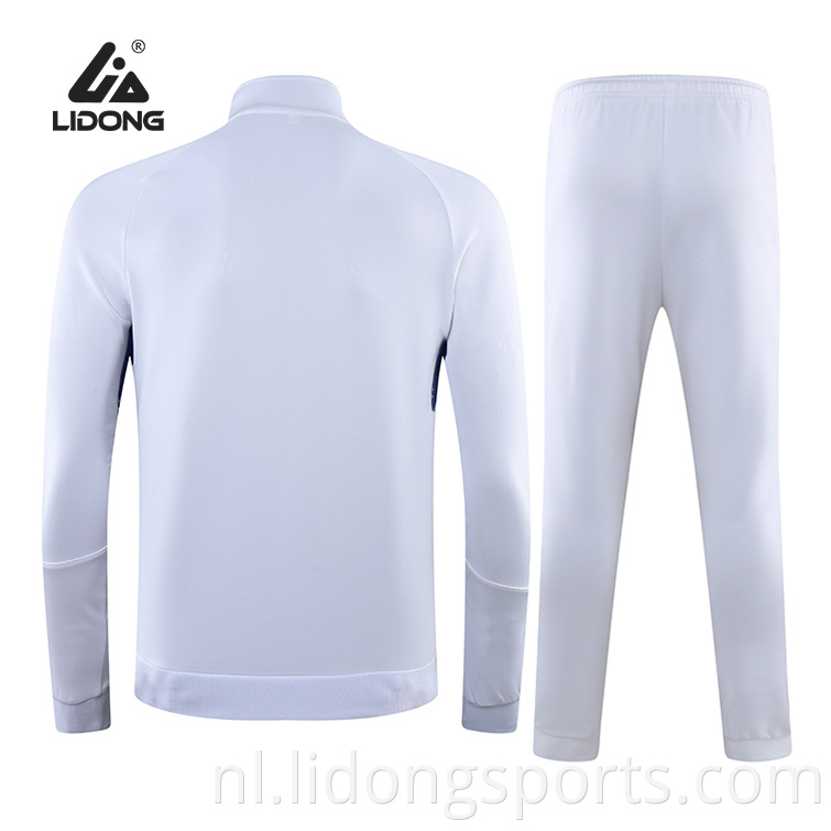 Aangepaste sublimatie mannen Sweatsuit grijze joggingpakken lange ritslooploopslijtage aangepast heren tracksuit